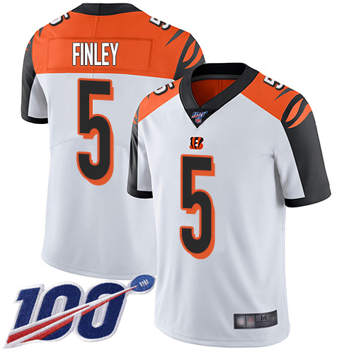 Cincinnati Bengals Limited White Men Ryan Finley Road Jersey NFL Footballl 5 100th Season Vapor Untouchable